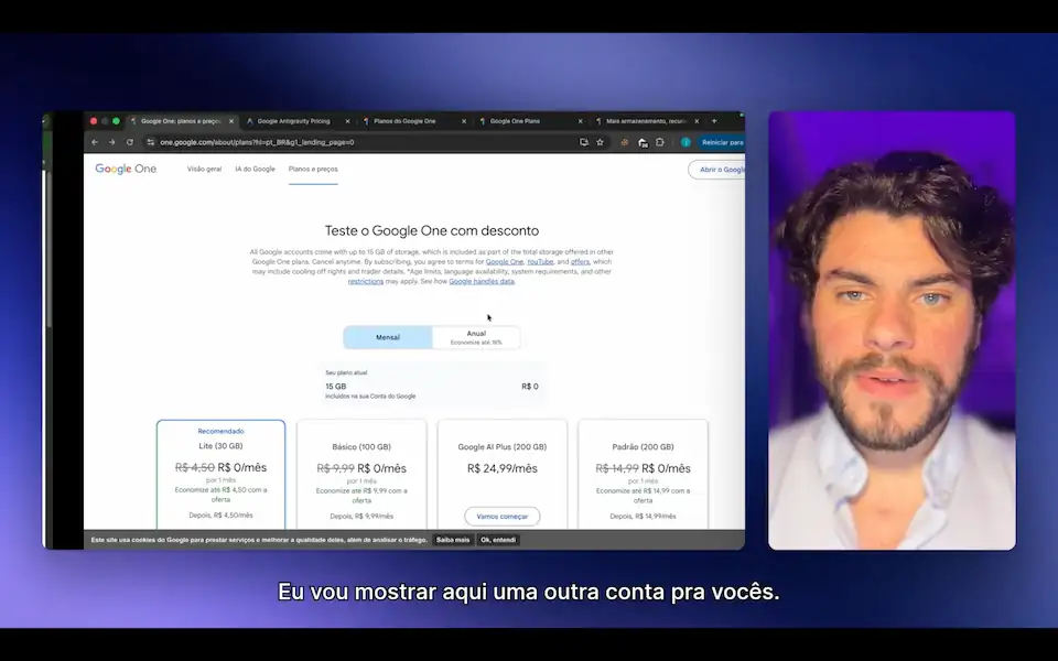 Print de uma aula do Protocolo 3S com a tela sendo compartilhada durante o vídeo